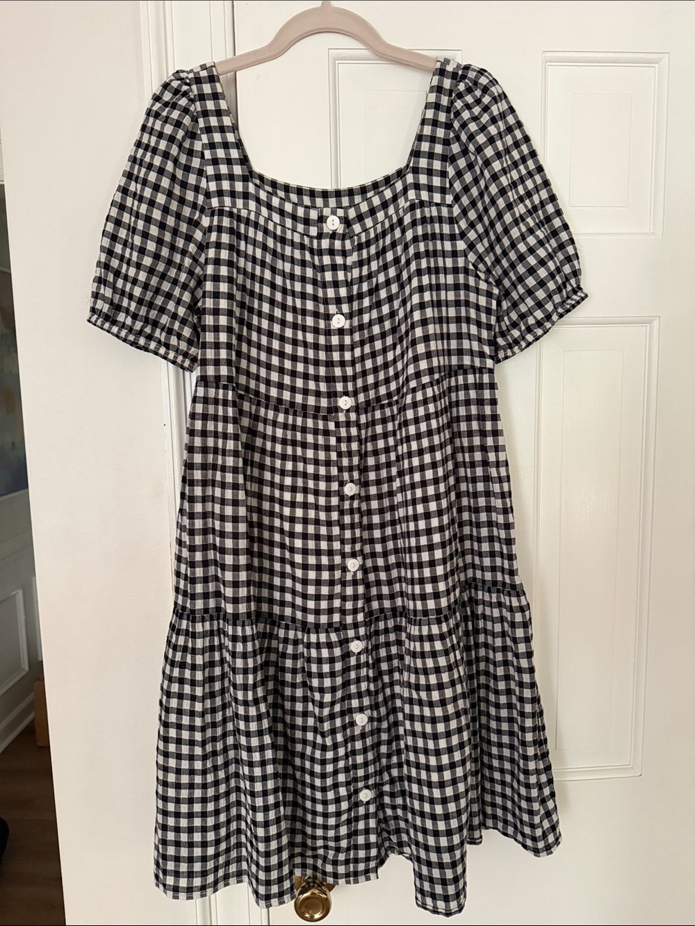 beachlunchlounge Black and White Gingham Dress